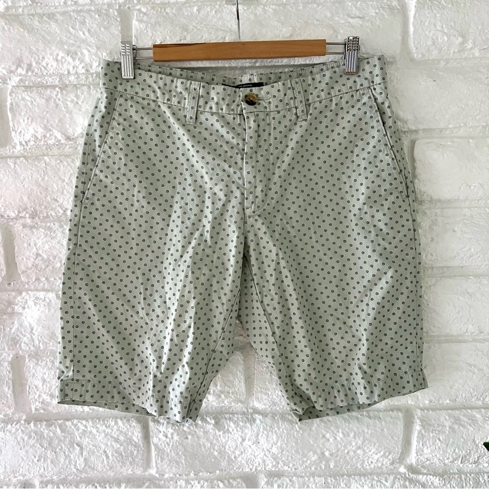 Ben Sherman Light Green Flat Front Shorts Size 38